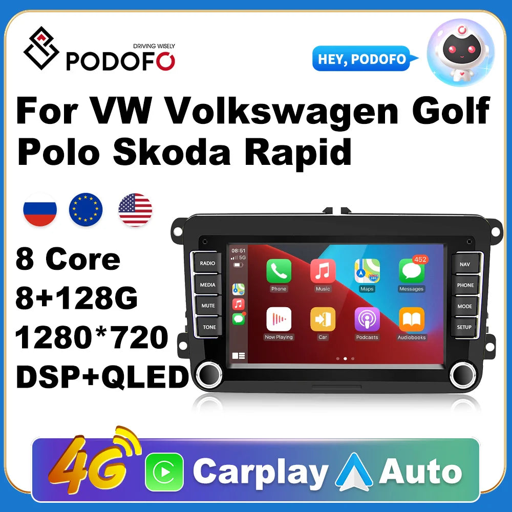 Radio samochodowe NAWIGACJA RADIO 2DIN 7 VW PASSAT GOLF SEAT ANDROID 2-DIN